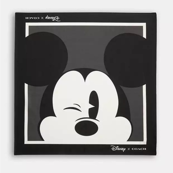 Disney X Coach Mickey Mouse Silk Bandana - Picture 1 of 4